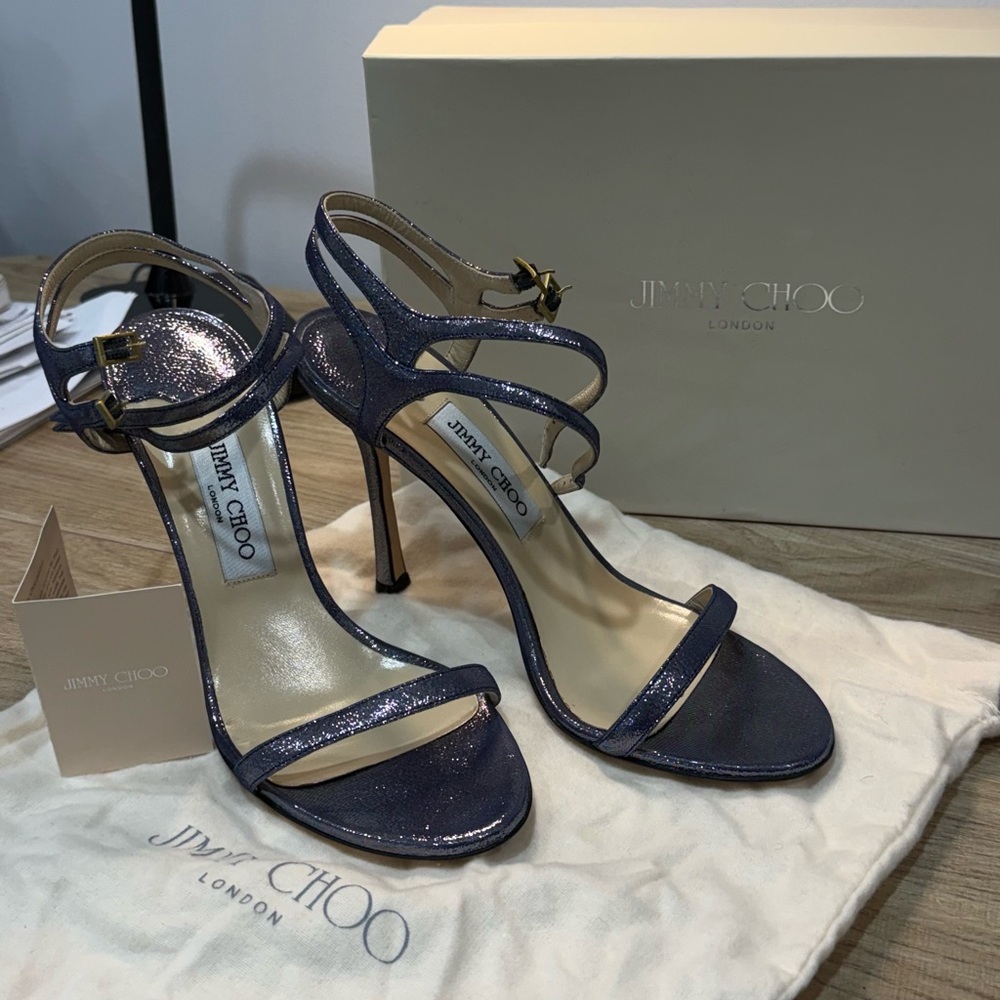 Jimmy Choo Glitter Heeled sandals/with box/ size 40EU